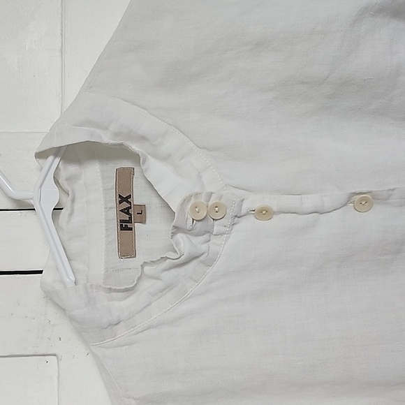 FLAX Whit Linen Top L - Picture 4 of 7